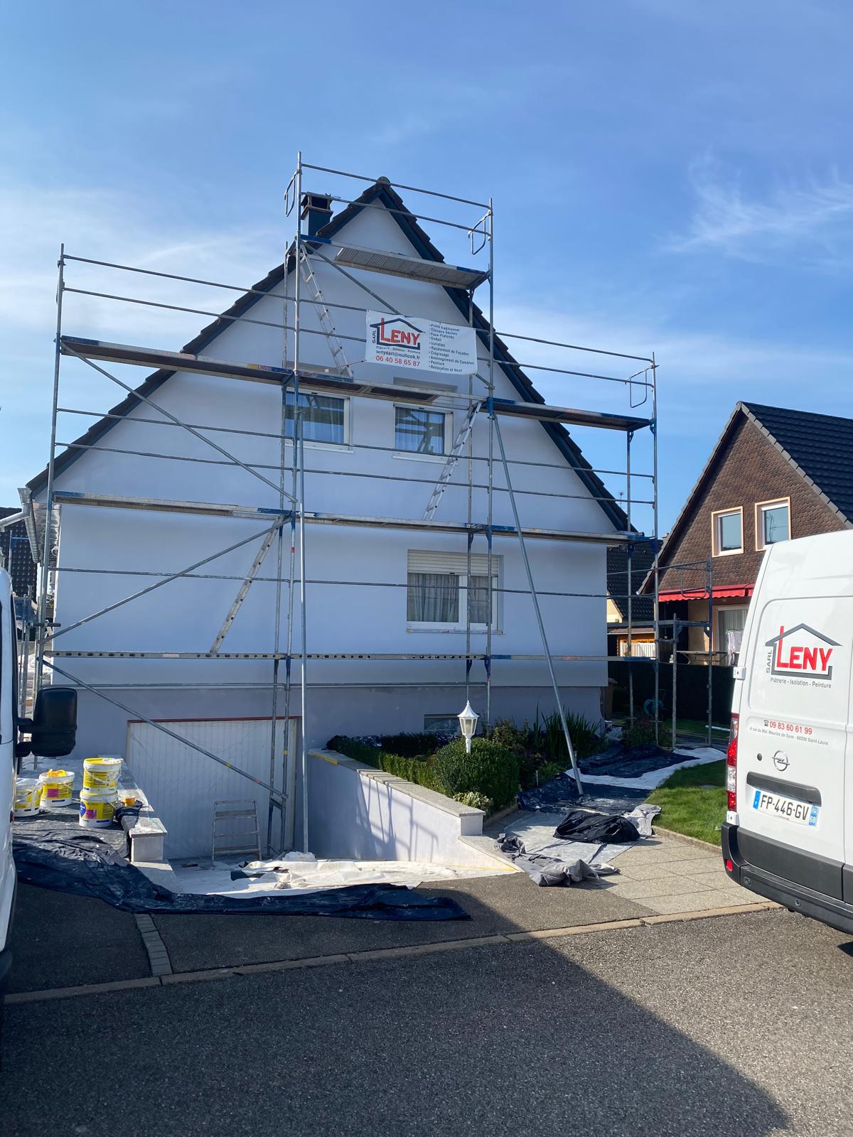 LENY sarl réalise des travaux de ravalement de façades et d'isolation a proximité de saint louis et dans tout le Haut-Rhin 